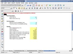 Worksheet to enter model parameters and obtain results