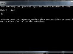 Python Quadratic Formula Solver Screenshot 1