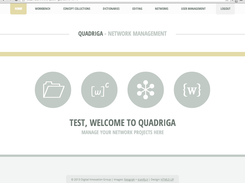 Quadriga Welcome Page