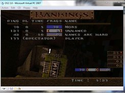 QuakeWorld running on OS/2 2.0 on Virtual PC 2007