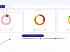 The dashboard provides an overview of accessibility metrics for easy tracking and report access