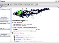 Quazaa Welcome Screen under Windows XP.