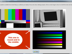 Quelea includes a number of built in test patterns to help setup a projector.