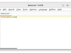 query unicode in scite Screenshot 1