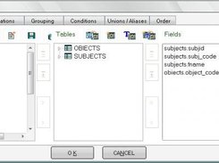 Choose tables and field