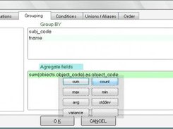 Group by fields and Agregate fields (function type)