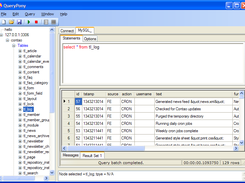 Object Tree with Query Pane and Result Pane