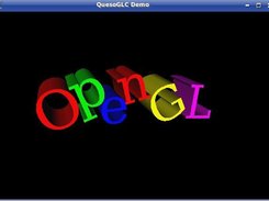 Extruded characters rendered by QuesoGLC