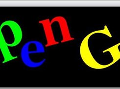 The glclogo example of Gerard Lanois rendered with QuesoGLC