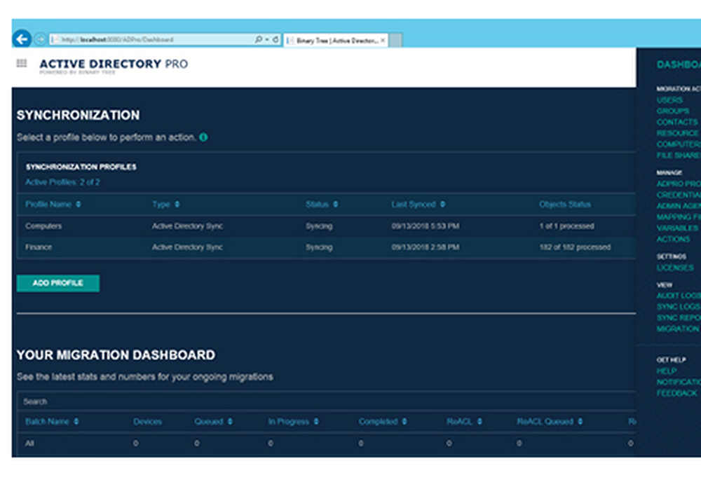 Quest Migrator Pro for Active Directory Screenshot 1