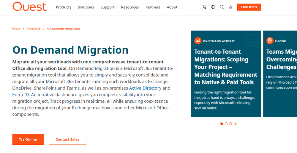 Quest On Demand Migration Screenshot 1
