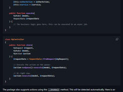 Queueable actions in Laravel Screenshot 1