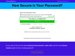 Checking password strength