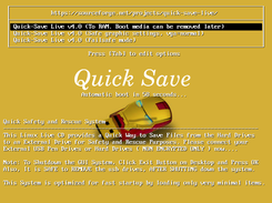 1. Quick Save Startup Screen