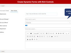 Create Dynamic Forms with Rich Controls