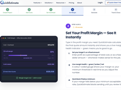 QuickEstimate helps contractors apply target profit margins, monitor estimate health in real time, and prevent underpriced construction proposals with built-in margin protection tools.