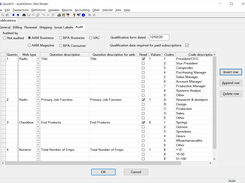 Audit System Sample Qualification Form