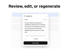 Quickfix AI generated reply