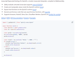 quickjs-emscripten Screenshot 1