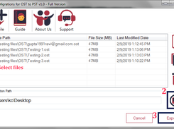 Upload OST file to export in PST format