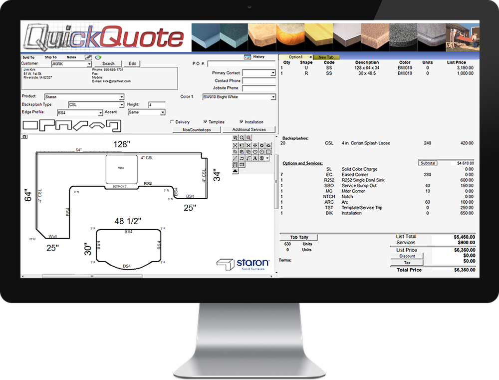 QuickQuote Countertops Screenshot 1