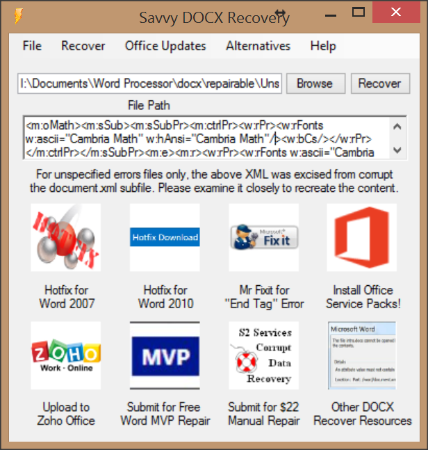 Savvy Docx Recovery Download Sourceforge Net