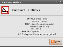 Main screen: statistics