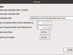 Adjust  different aspects of the schedule