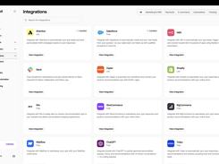 30+ integrations, over 8000 more via Zapier and 1000 more via n8n