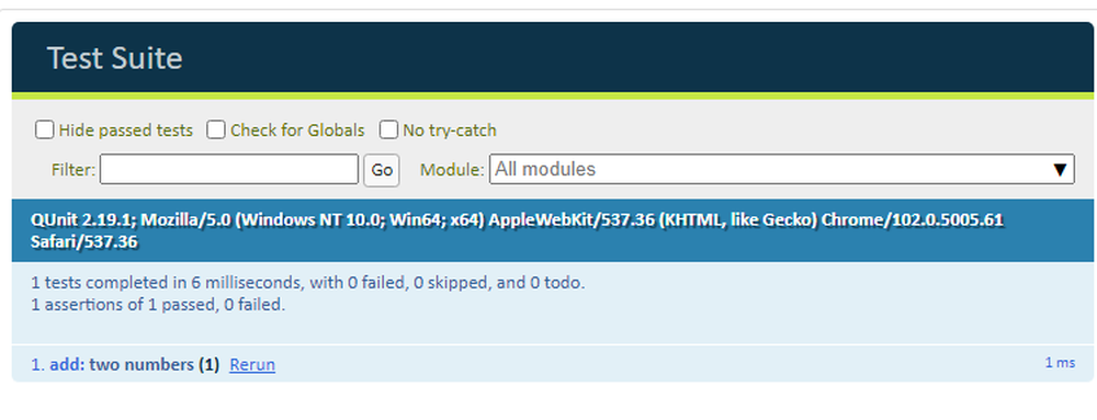 QUnit Screenshot 1