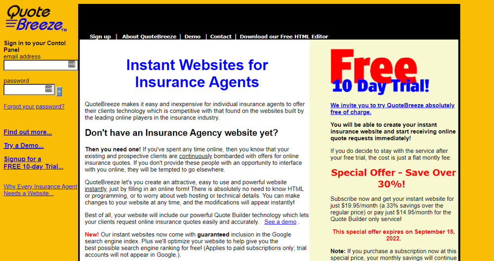 QuoteBreeze Screenshot 1