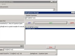 QuRegExmm storage window (save and load your favorite regex)