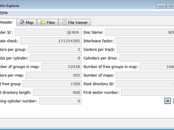 QxlWin showing Header tab for a loaded QXL_win file