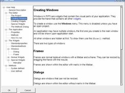 the help dialog (showing pod)