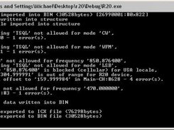 Test program running under XP Pro.