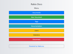 Rabio Docs Menu