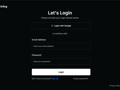 Rackdog customer dashboard login