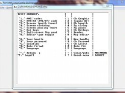 RAConfig Menu List Records Screen