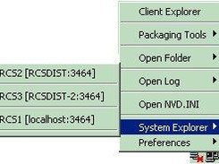 RadAdminToolGUI : System Explorer menu