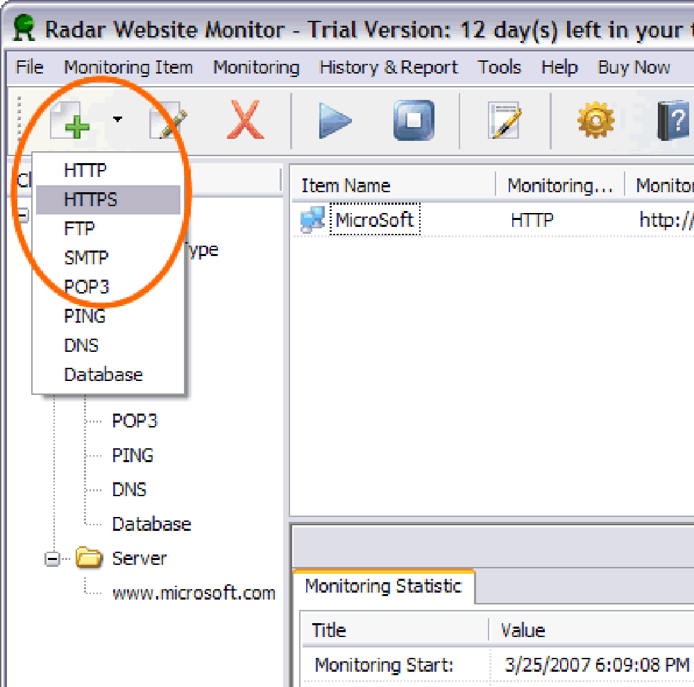 Radar Website Monitor Screenshot 1