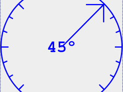 selecting angle in degrees