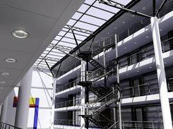 Daylighting - atrium © Graeme Watt, Synthesis Design & Visualisation Limited