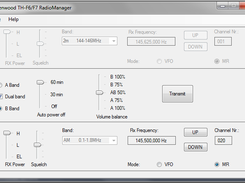Kenwood TH-F6/F7 Radio Manager Screenshot 1
