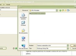 Try saving and opening history for searched words