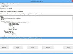 Widok "Edytora" z kodem po wczytaniu pliku XML.