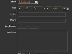The main form to create a raid