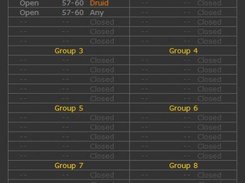 Viewing the character slots of a raid