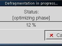 Defragmentation in progress