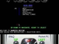 Main menu on an iPaq h2200 (0.6.1)