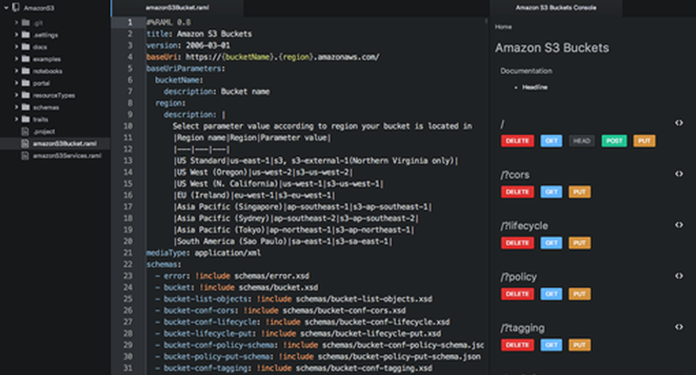 RAML Screenshot 1